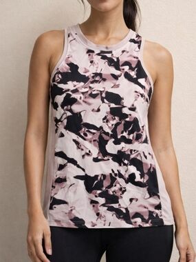 Under Armour Pink Abstract Active Tank Top | Breathable Gym Workout Athleisure